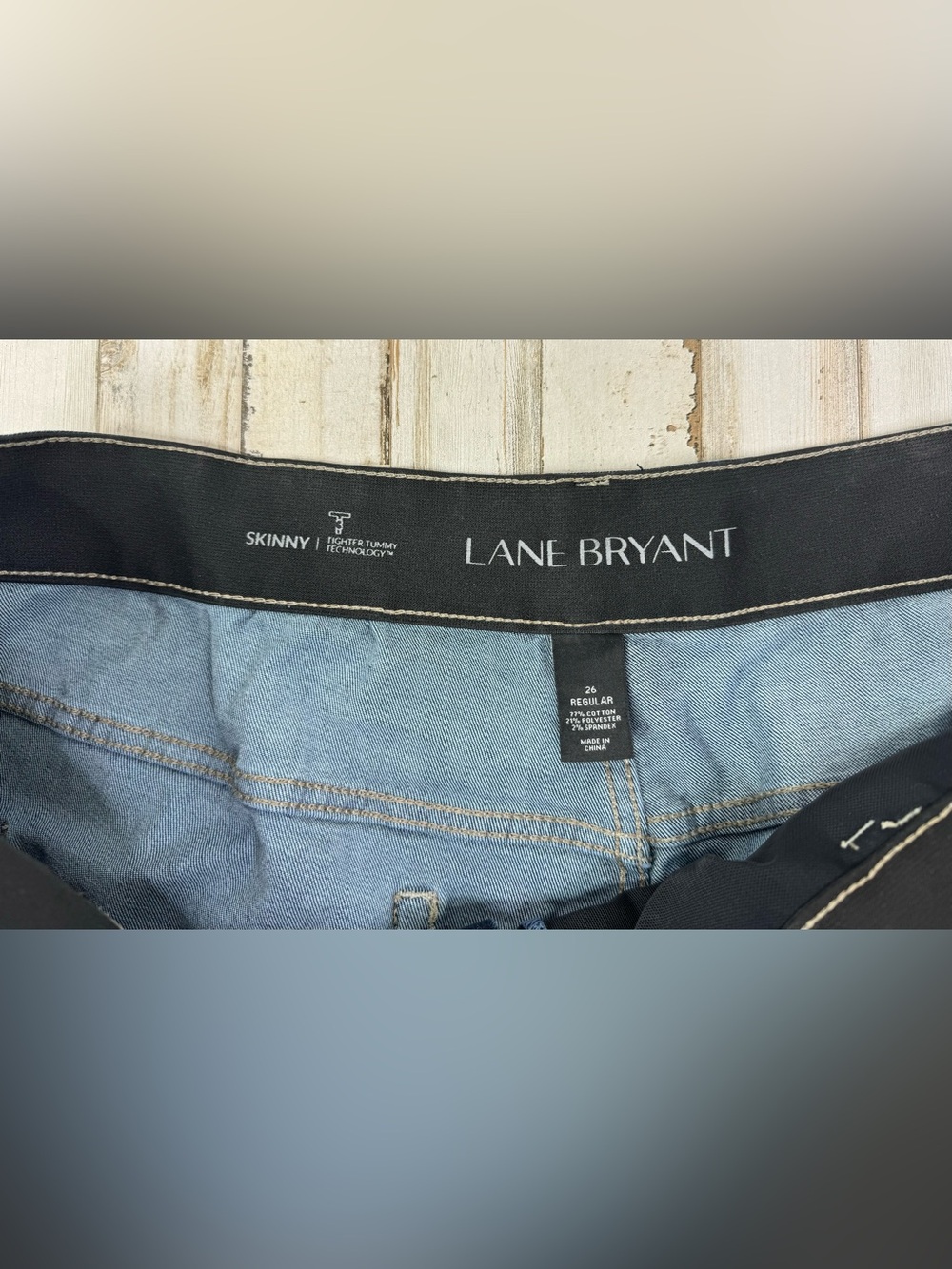 Lane Bryant Womens 26R Straight Leg Jeans Blue Stretch Medium Wash High Rise - Picture 5 of 10